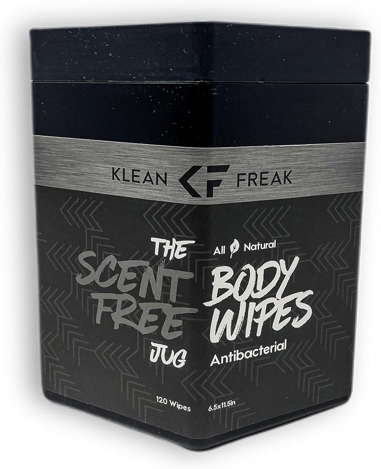 Klean Freak Body Wipes - for Face and Body, No Water, Wipe Away Sweat and Odor, Large Textured, Travel, Gym, Camping and More, 120 Cnt Jug (Scent-Free Jug)
