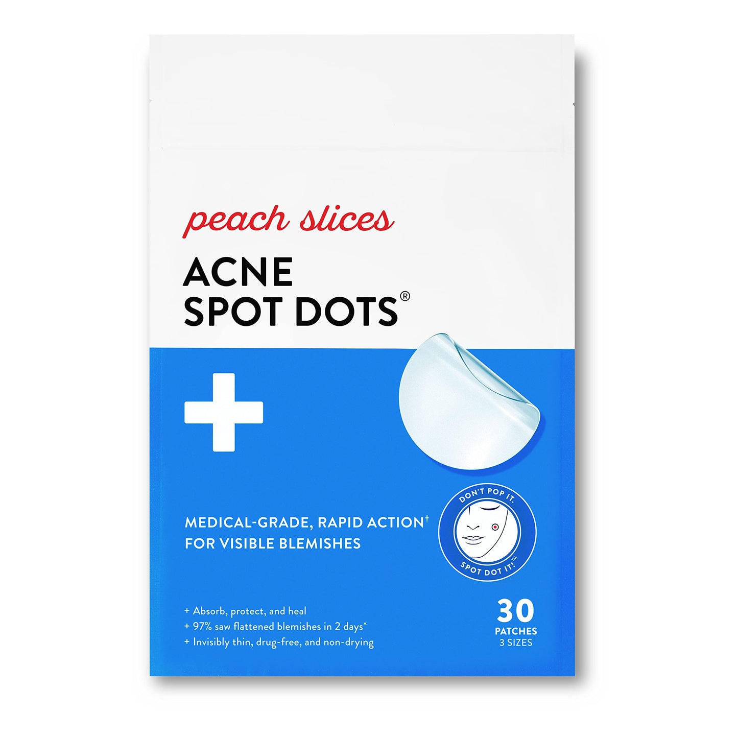 Peach Slices Acne Spot Dots, Exfoliating Toner, Clarifying Toner and Oil-Free Moisturizer Acne Fighting Bundle | Vegan and Cruelty-Free