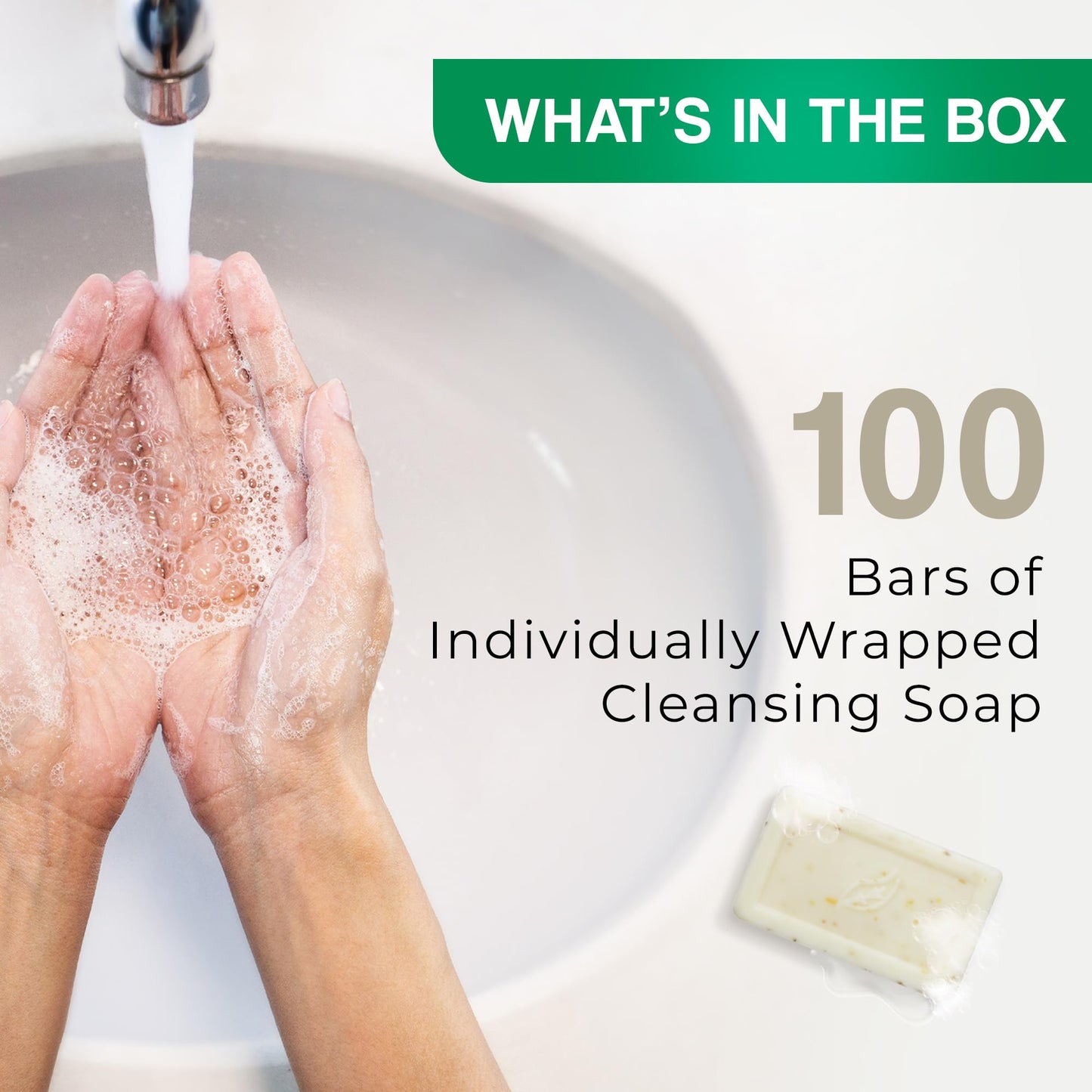 Travel Size Hotel Bar Soap 100 Count 1.25 oz Cleansing Bars Guest Amenities for Hotels Vacation Rentals & Short Term Rentals Paraben Free Infused with Organic Oatmeal & Aloe by Diversified Hospitality