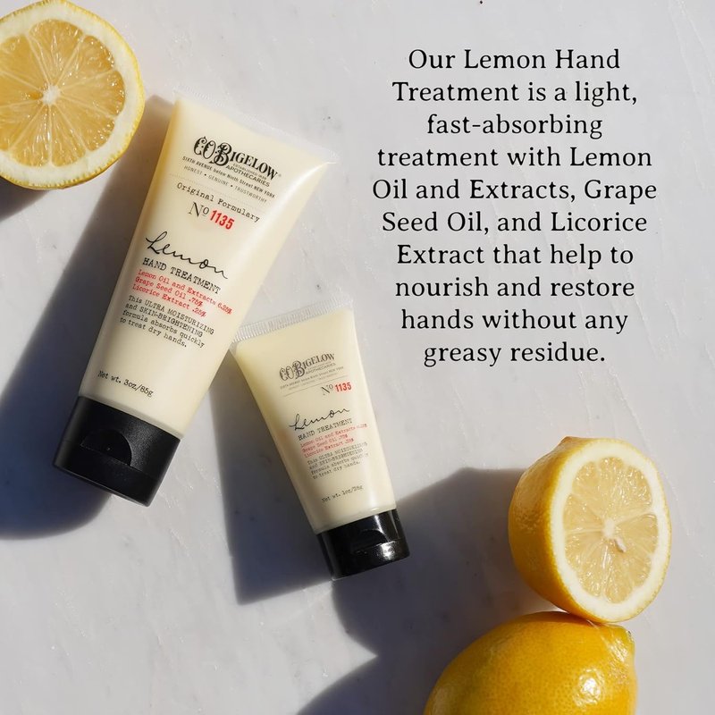 C.O. Bigelow Apothecary Lemon Bath & Body Care Gift Set - Soap, Hand Treatment & Cream | Set of 3