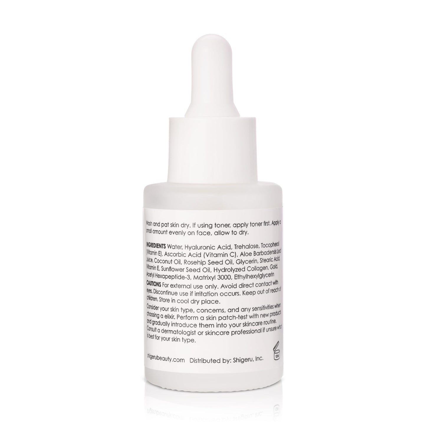Shigeru Beauty 24K Gold Serum with Collagen, Hyaluronic Acid, Vitamin C, Vitamin E, Anti-Aging Face Serum for All Skin Types, Brightening