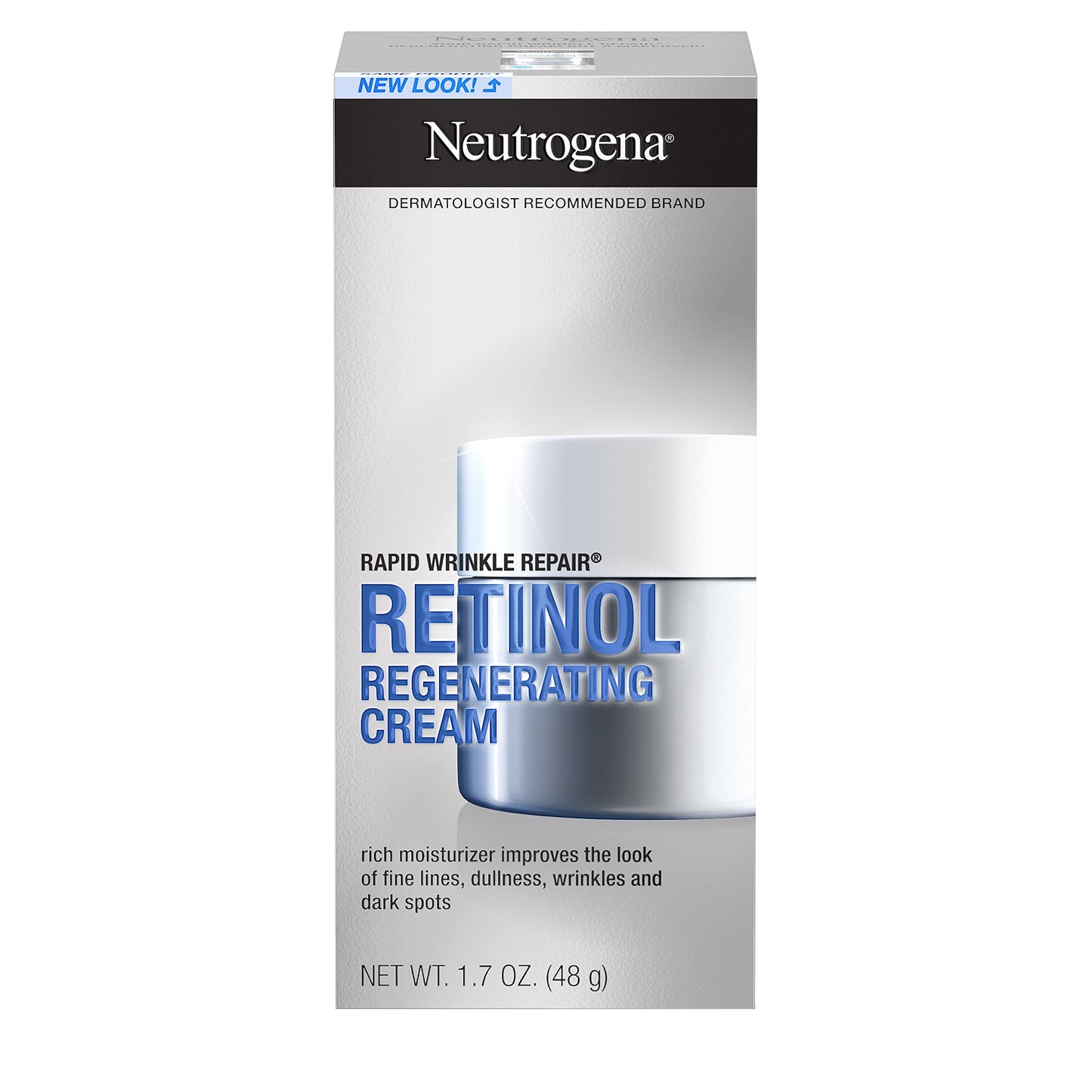 Neutrogena Rapid Wrinkle Repair Retinol Regenerating Anti-Aging Face Cream & Hyaluronic Acid; Anti-Wrinkle Retinol Moisturizer & Neck Cream, with Hyaluronic Acid & Retinol, 1.7 oz