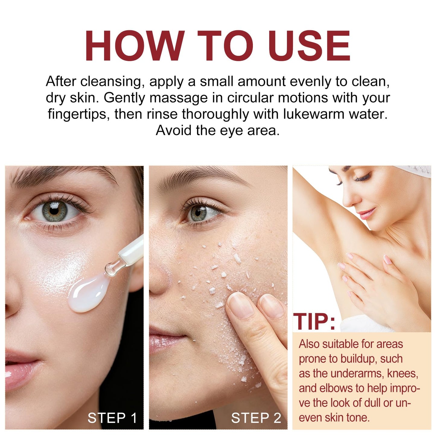 White Rice Exfoliant, White Rice Peeling Glow Ampoule, Peel Shot Glow Exfoliating Face Serum, Korean Skin Care Soft Exfoliating Body Scrub Dead Skin Cells, Blackheads Remover For All Skin Types 100ml