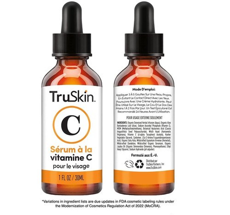 TruSkin Vitamin C Serum – Anti Aging Facial Serum with Vitamin C, Hyaluronic Acid, Vitamin E & More – Brightening Serum for Dark Spots, Even Skin Tone, Eye Area, Fine Lines & Wrinkles, 1 Fl Oz