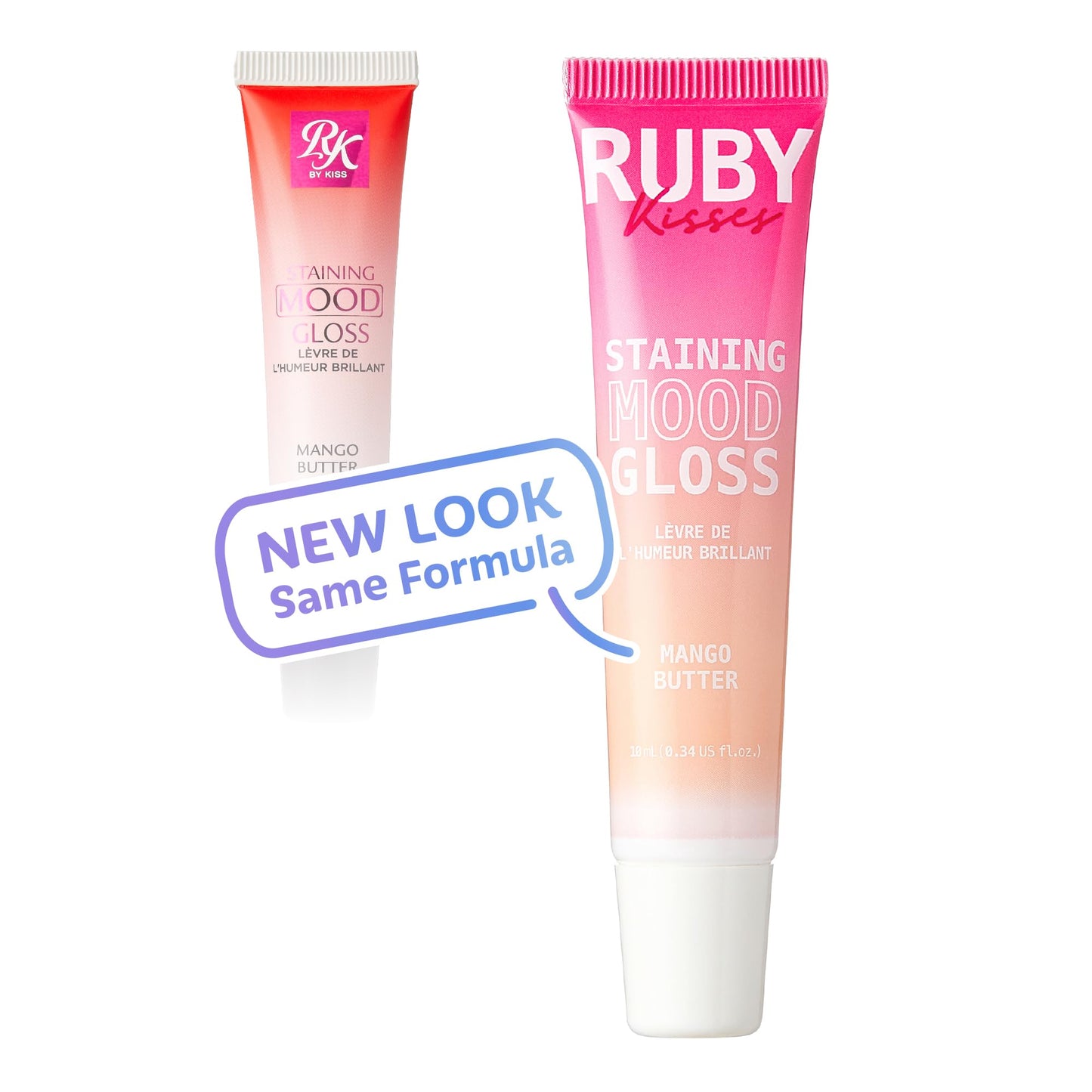 Ruby Kisses pH Color-Changing Pink Lip Gloss, Hydrating High-Shine Finish