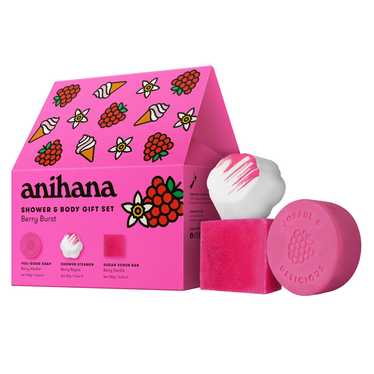 ANIHANA Shower Steamers Variety 5 Pack with Essential Oils Paraben Free Cruelty Free 3 Refreshing Scents of Lemonade, Lavender Love, and Mint Refresher 1.76 oz Each