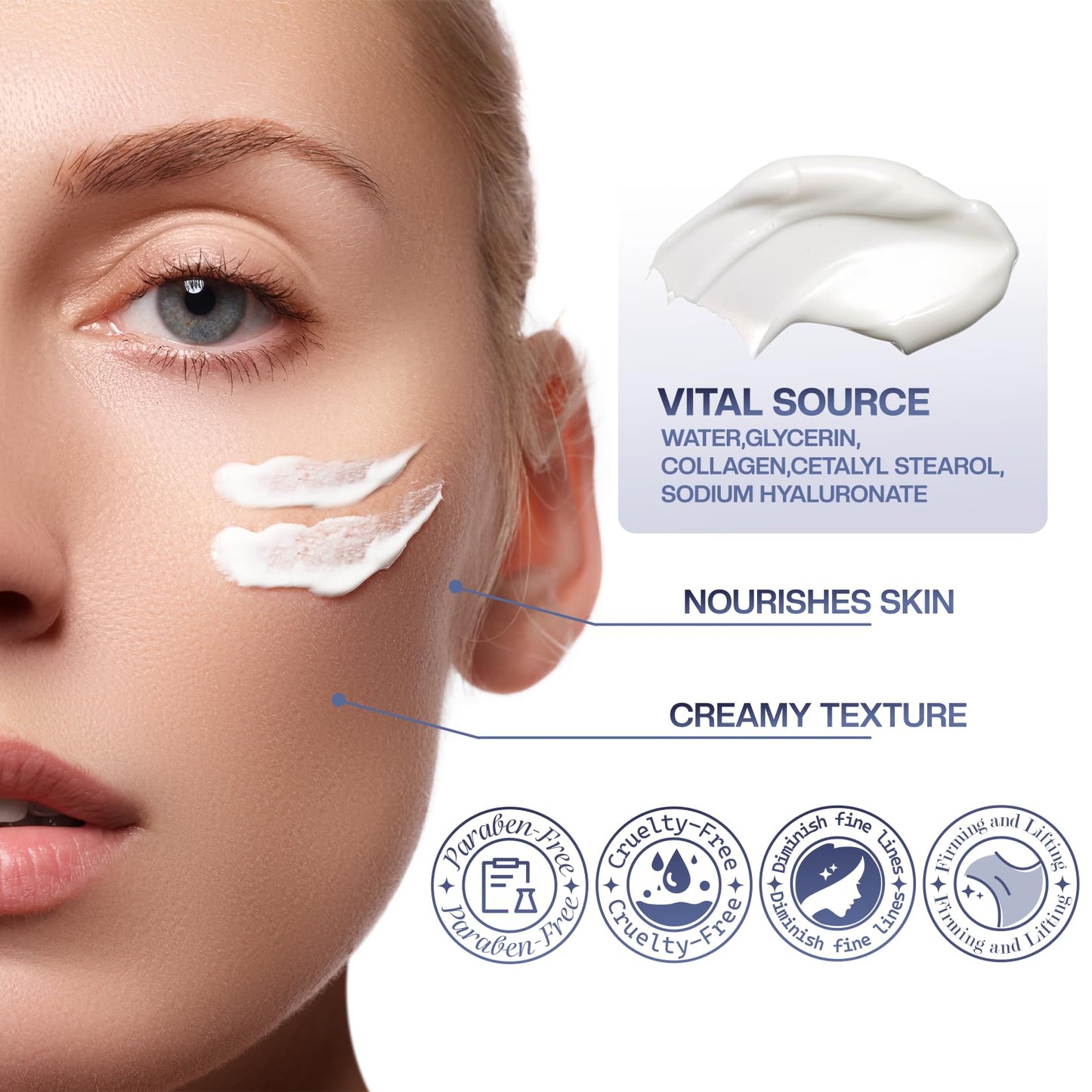 SADOWAY Neck Creams for Tightening and Firming: Anti-Aging Tighten and Lift Neck Firming Cream Hydrating Face Cream Gentle and Effective for an Even Skin Tone and Neck Lift