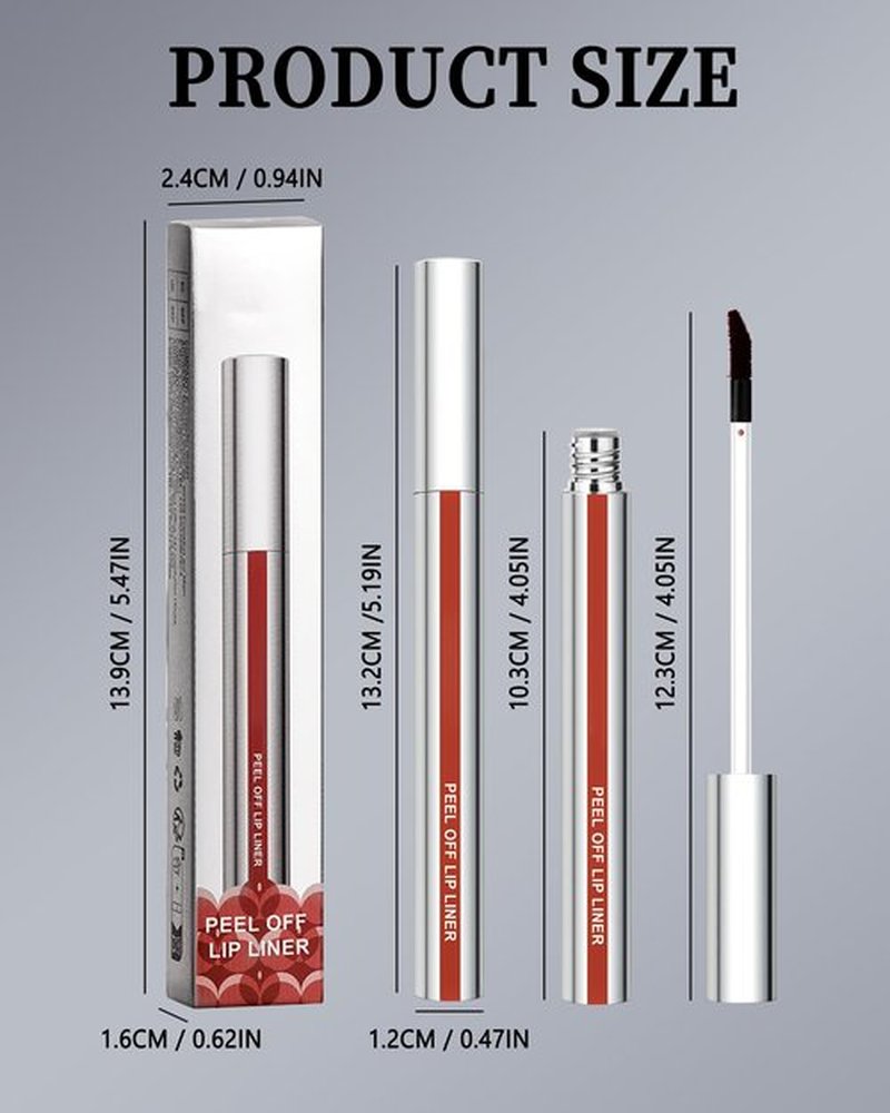 3Pcs Peel Off Lip Liner Stain Set Long Lasting,Tattoo Lip Stain Lip Gloss Peel Off Lipstick, Waterproof Stay On All Day, Transfer-Proof, High Pigmented Matte Finish Peel Off Lip Stain Makeup for Women