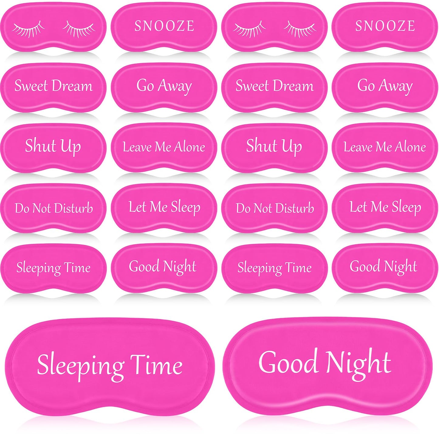 Eurzom 20 Pieces Funny Sleeping Eye Mask Bulk with Adjustable Strap Sleep Blackout Eye Mask for Night Blindfold Cover for Spa Women Men Adult Pajama Party Favors(Rose Red)