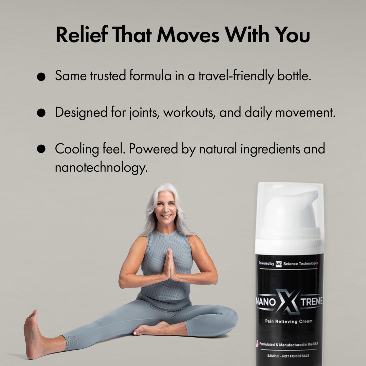 NANOXTREME Pain Relief Cream – Fast-Acting Topical for Muscle, Joint & Nerve Discomfort – Deep-Absorbing, Long-Lasting Formula with Natural Ingredients – Cooling Sensation – 1 oz Size – Made in USA