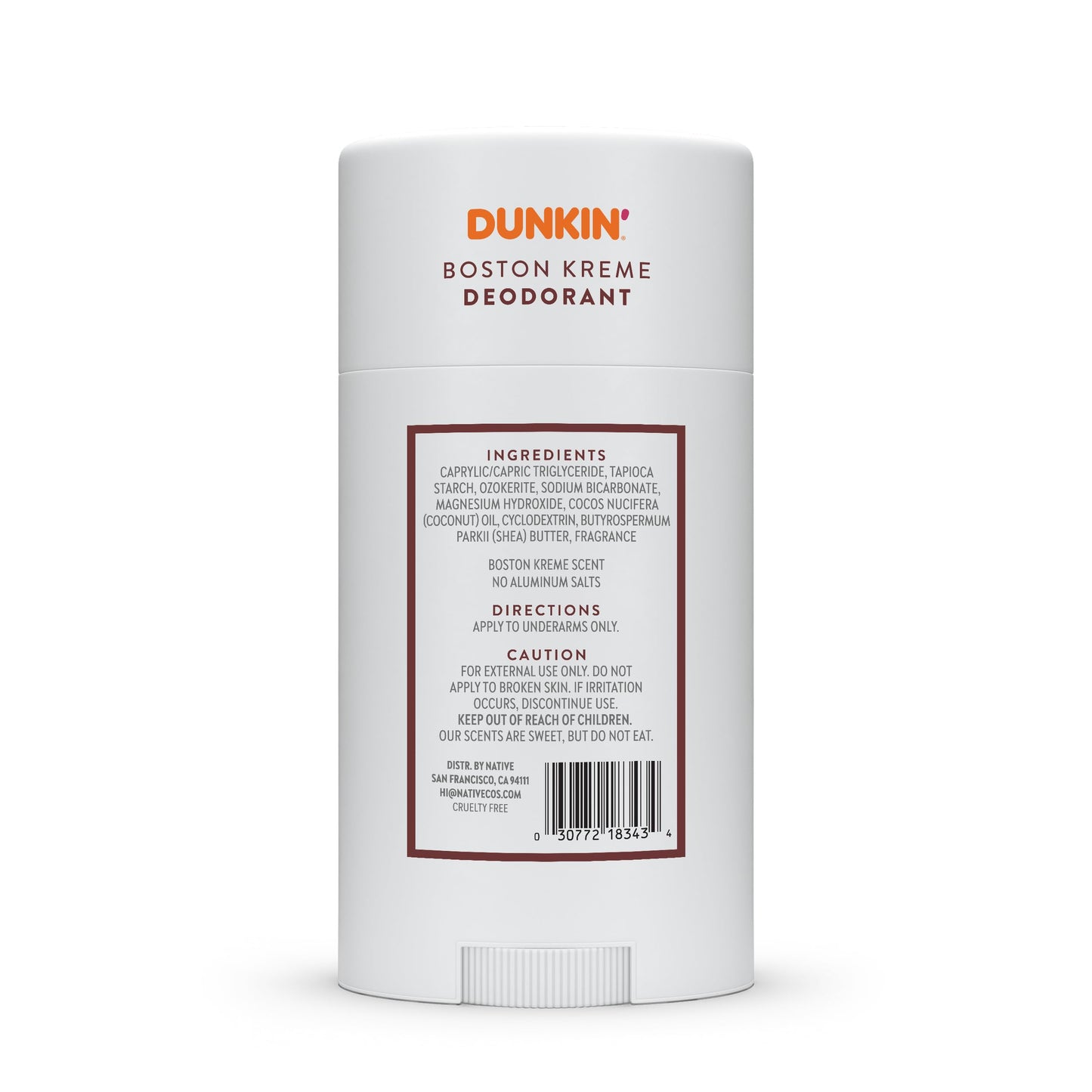 Native Deodorant | Limited Dunkin Donuts Edition | Aluminum Free with Baking Soda, Probiotics, Coconut Oil and Shea Butter | Boston Kreme 2.65oz