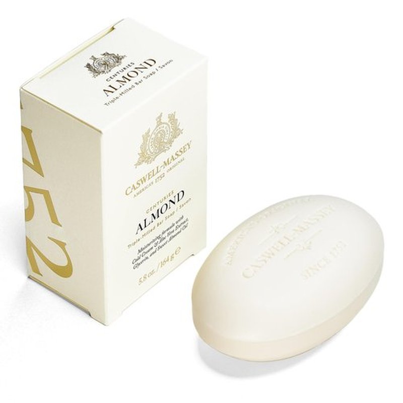 Caswell-Massey Castile Bar Soap, Womens Body Wash, Hand Soap, and Face Wash, Moisturizing Natural Body Soap for Bath or Shower, Almond, 1 (5.8 oz) Bar