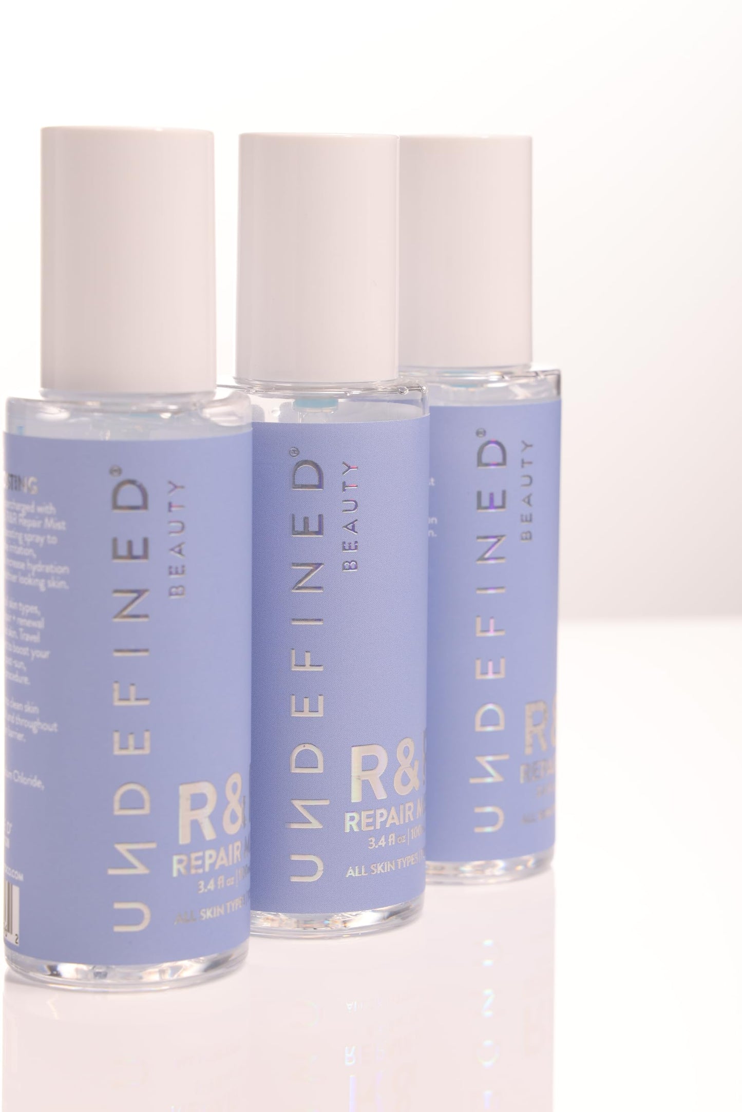 Undefined R&R Repair Mist Hypochlorous Acid Spray to calm inflammation, improve texture, increase hydration and balance; travel friendly size 3.4oz