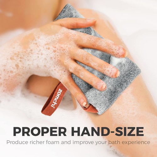 ZOMCHI 2 Pieces Different Roughness Soap Pouch and Soap Saver Pocket for Use in Shower, Body Scrubber Shower Sponge, Premium Exfoliating Soap Bag