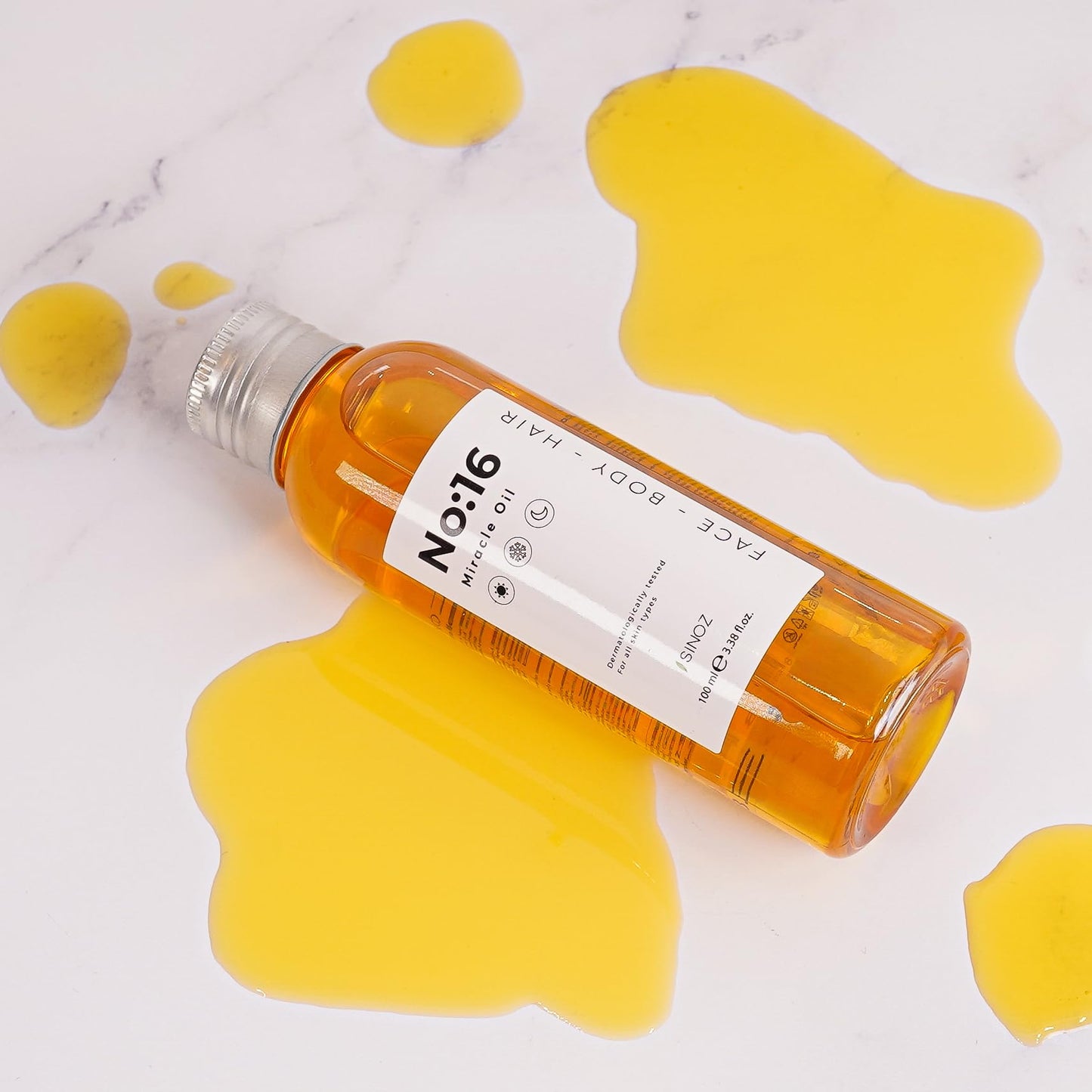 Sinoz No:16 Miracle Oil | Multi-Purpose Nourishing Oil for Face, Body & Hair | With 16 Botanical Oils | Restores Dry Skin & Adds Shine to Hair | 100 ml