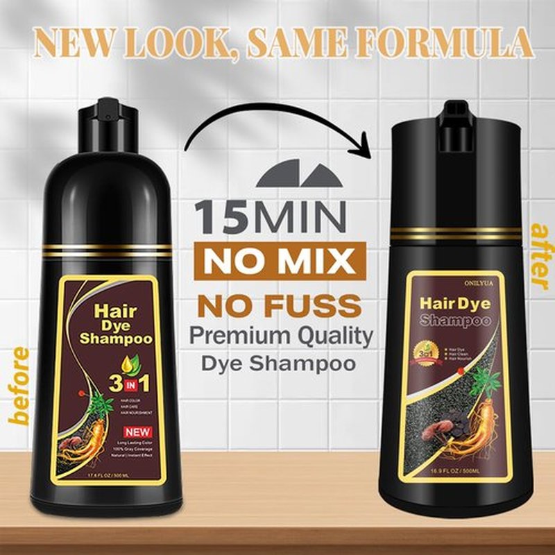 Purple Hair Dye shampoo 3 in 1 - Simpler & Semi-Permanent Hair Color Shampoo in Minutes, Instant Color Shampoo Hair Dye for Women Men, Magic Purple Shampoo for Painting Hair, Easy to Use, 16.9 Fl Oz