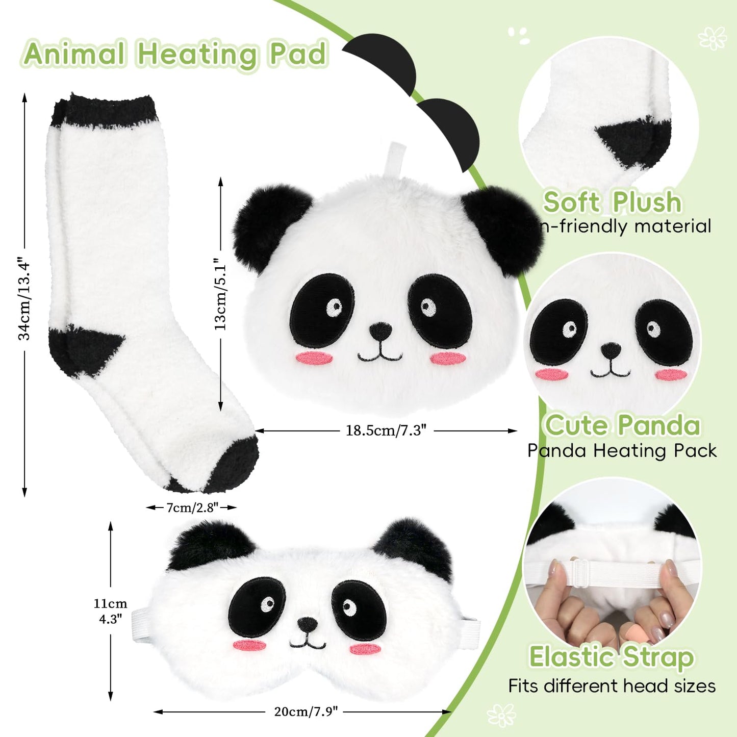 my novel things Microwave Heating Pad with Heated Eye Mask 3PK for Relieve Fatigue Period Cramps Menstruation Microwavable Animal Heated Pad Unscented Compress for Dry Stye Eyes Women Birthday Gift