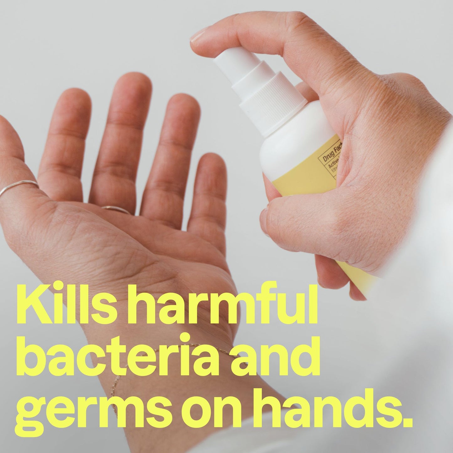 ATTITUDE Hand Sanitizer Spray, EWG Verified, Kills Germs & Bacteria, Vegan & Plant-Based, Safe for Adults & Kids, Earl Grey & Fresh Cucumber Scent, 3.38 Fl Oz (Spray Bottle)