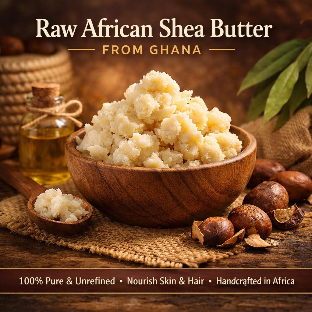 ZuriShea. 100% Pure Raw African Shea Butter (8oz) – Deep Moisturizer for Skin, Hair, Scalp, DIY Beauty, Lip Balm, Soap and lotion Base.