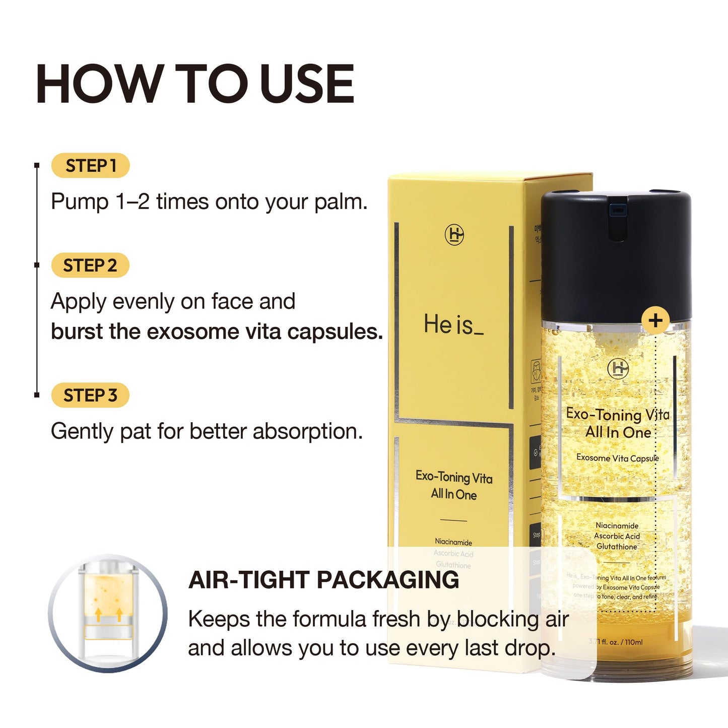 LAB BY He is_ Men’s Moisturizer for Improving dull looking skin, Fast-Absorbing Gel with Niacinamide, Vitamin C & Glutathione Skin Korean Skincare 3.71 fl.oz