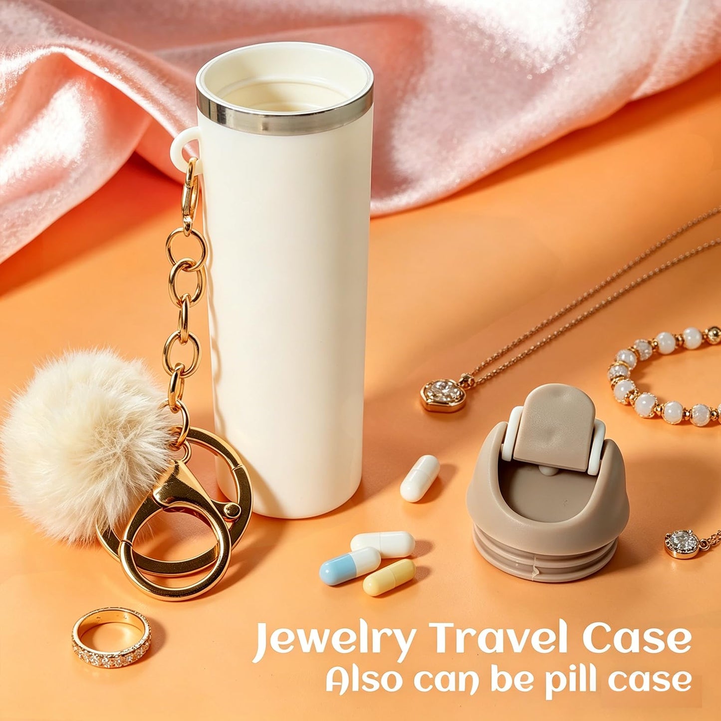 Pyotivol Mini Owala Water Bottle Keychain,Cute Chapstick Holder Key Chain Charms Backpack for Women Man Girls