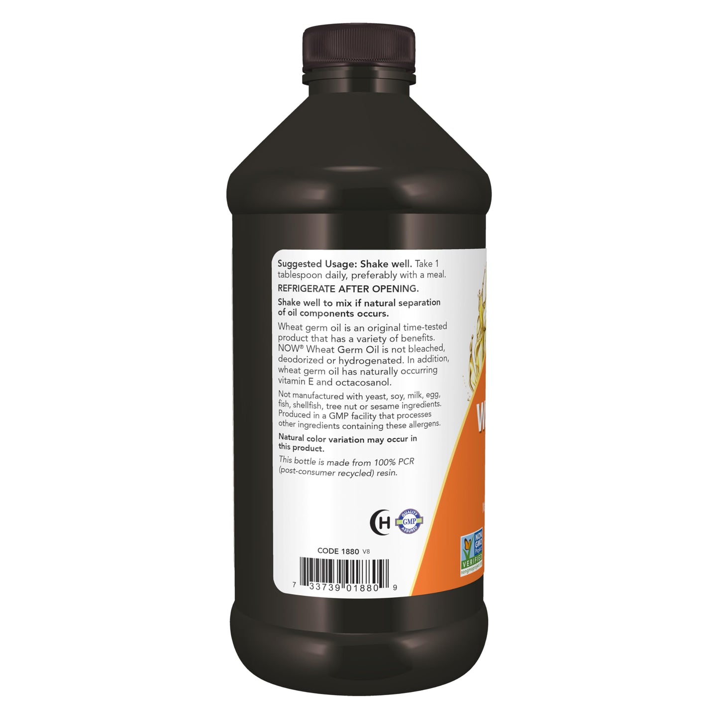 NOW Foods Supplements, Wheat Germ Oil with Essential Fatty Acids (EFAs), Nutritional Oil, 16-Ounce