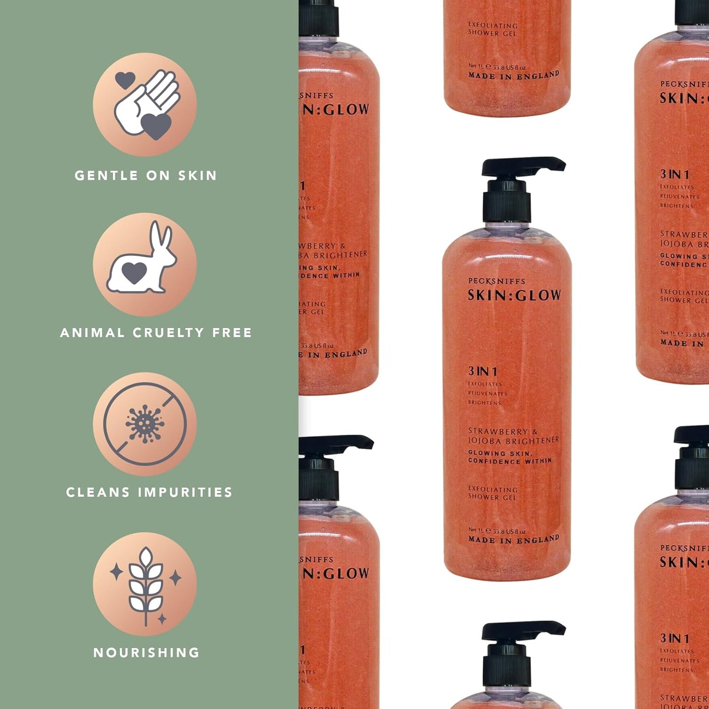 Sandalwood & Vanilla Shower Gel 750ml - Pecksniff's Classic Moisturizing Formula