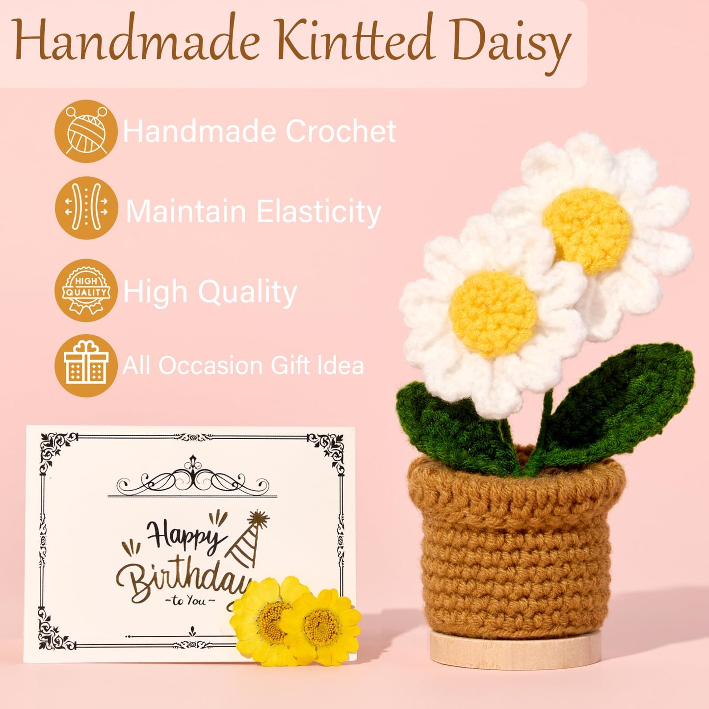TFHESIRUUTFH Gift Basket for Women, Birthday Self Care Package with 20oz Tumbler, Scented Candle, Makeup Bag, Socks, Hair Accessories, Yellow Daisy-Themed Gift Set for Mom, Sister, Wife, Best Friend