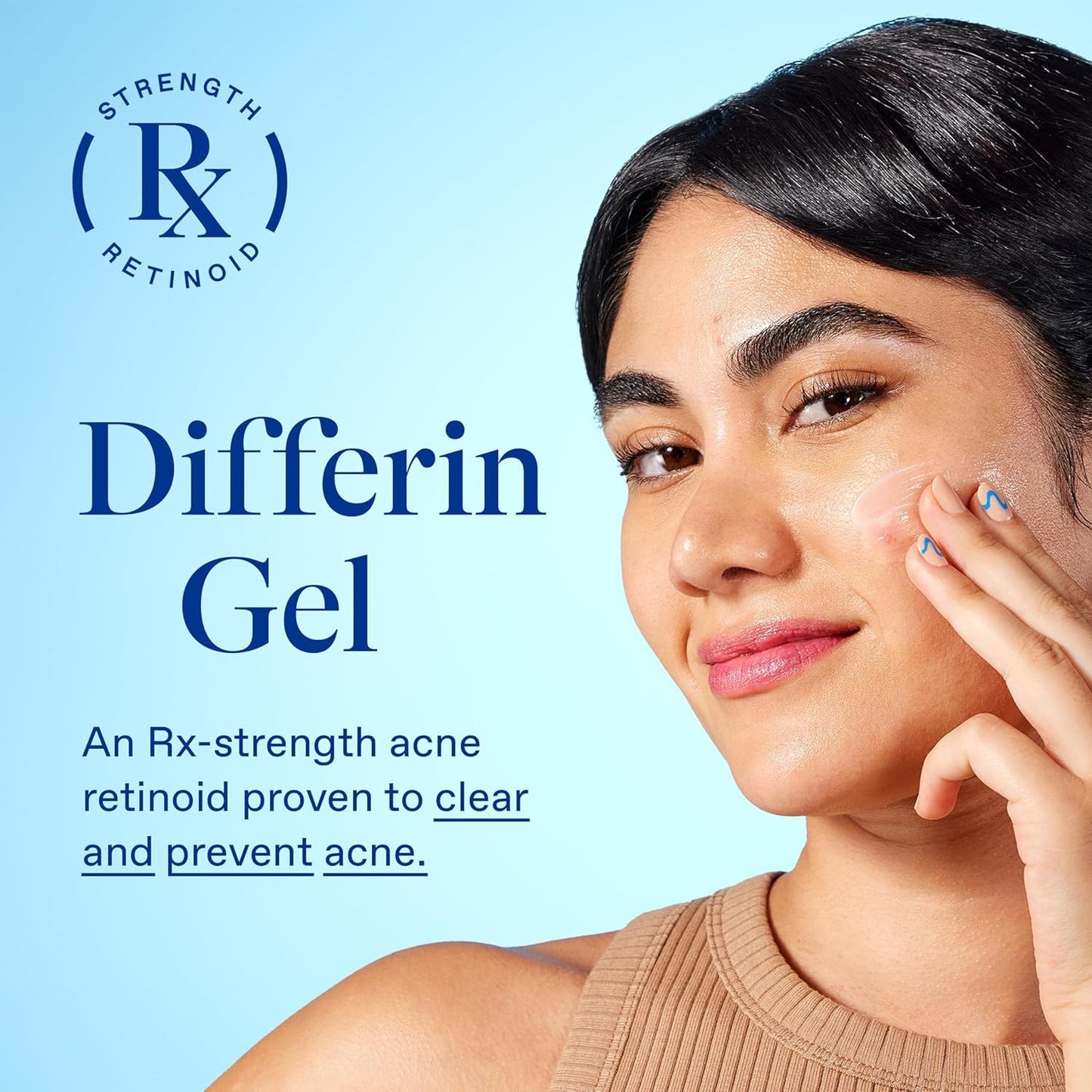 Differin Acne Treatment Gel & Power Patch Set - 36 Acne Patches (18 Large, 18 Small) with 0.1% Adapalene - Perfect Mother's Day Gift