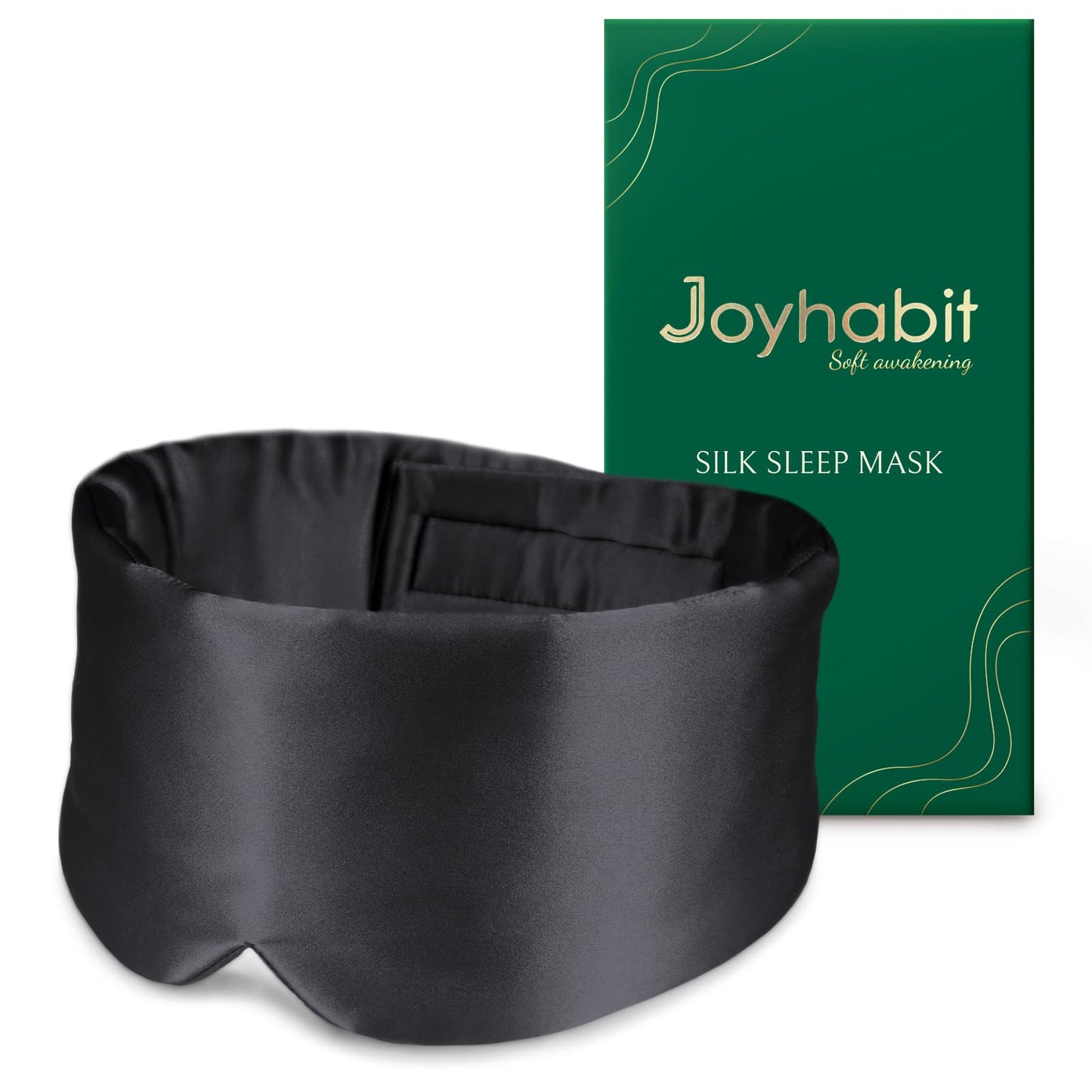 Joyhabit Silk Sleep mask | 100% Mulberry for Women Men Ultra Soft Blackout Eye Cover with Adjustable Band, Breathable No Eye Pressure, Ideal for Sleep, Travel, Naps & Meditation, Lotus Pink