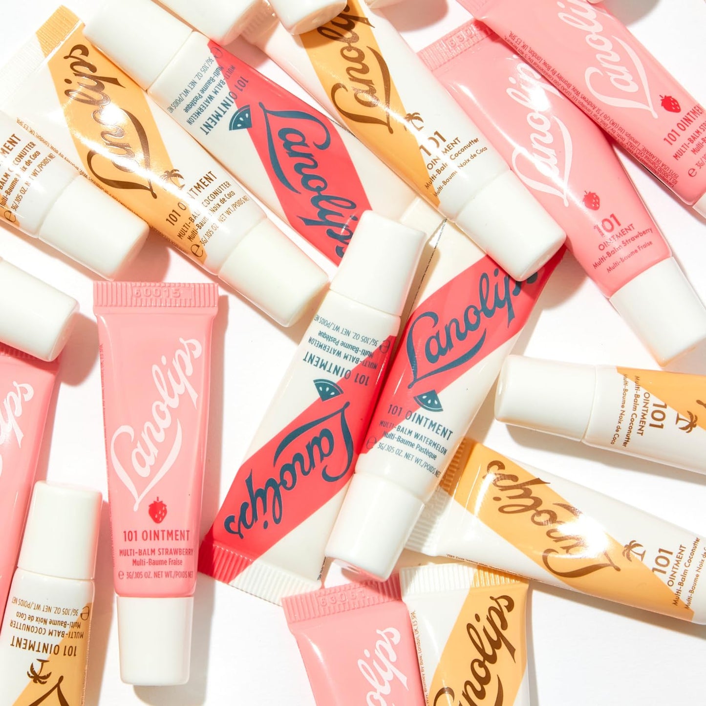 Lanolips Baby Baby Balms - Lanolin Lip Balm Set - Strawberry, Coconutter, and Watermelon Lip Moisturizer - Lip Care Products Gift Set and Stocking Stuffer - Clean, Cruelty-Free (3 x 3 g)