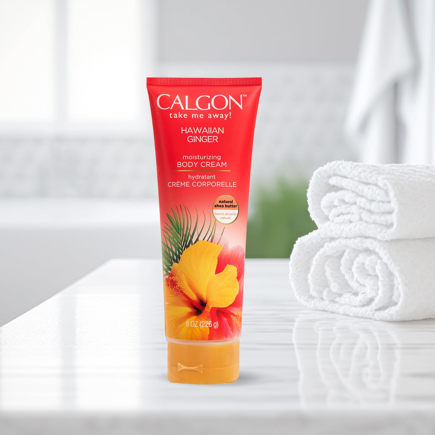 Calgon Hawaiian Ginger Skin Nourishing Body Cream for Women, 8 Ounce