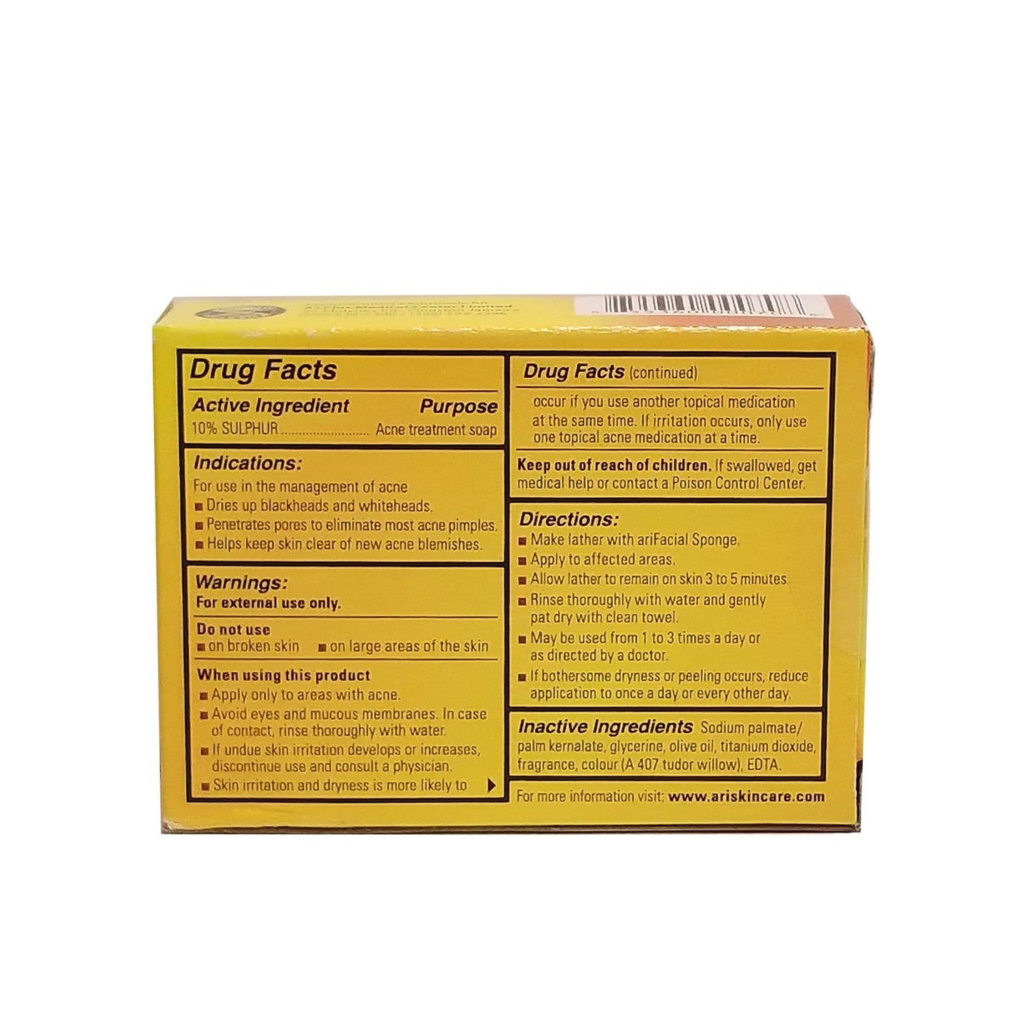 ariSulfur Acne Treatment Soap 3.5oz