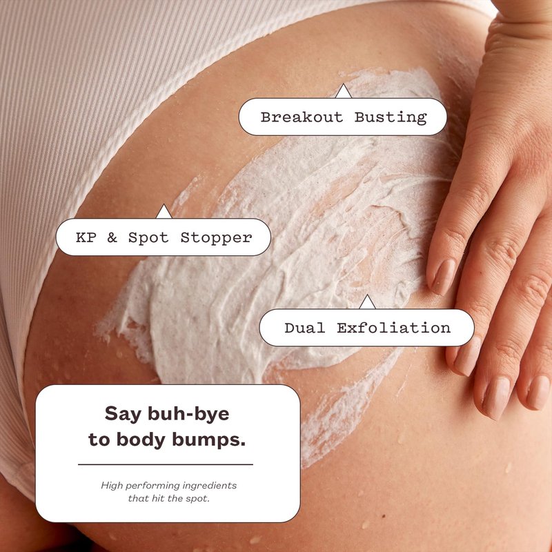 Glycolic Acid Body Scrub - Exfoliating Treatment for KP, Breakouts & Pore Tightening | 8.82 oz