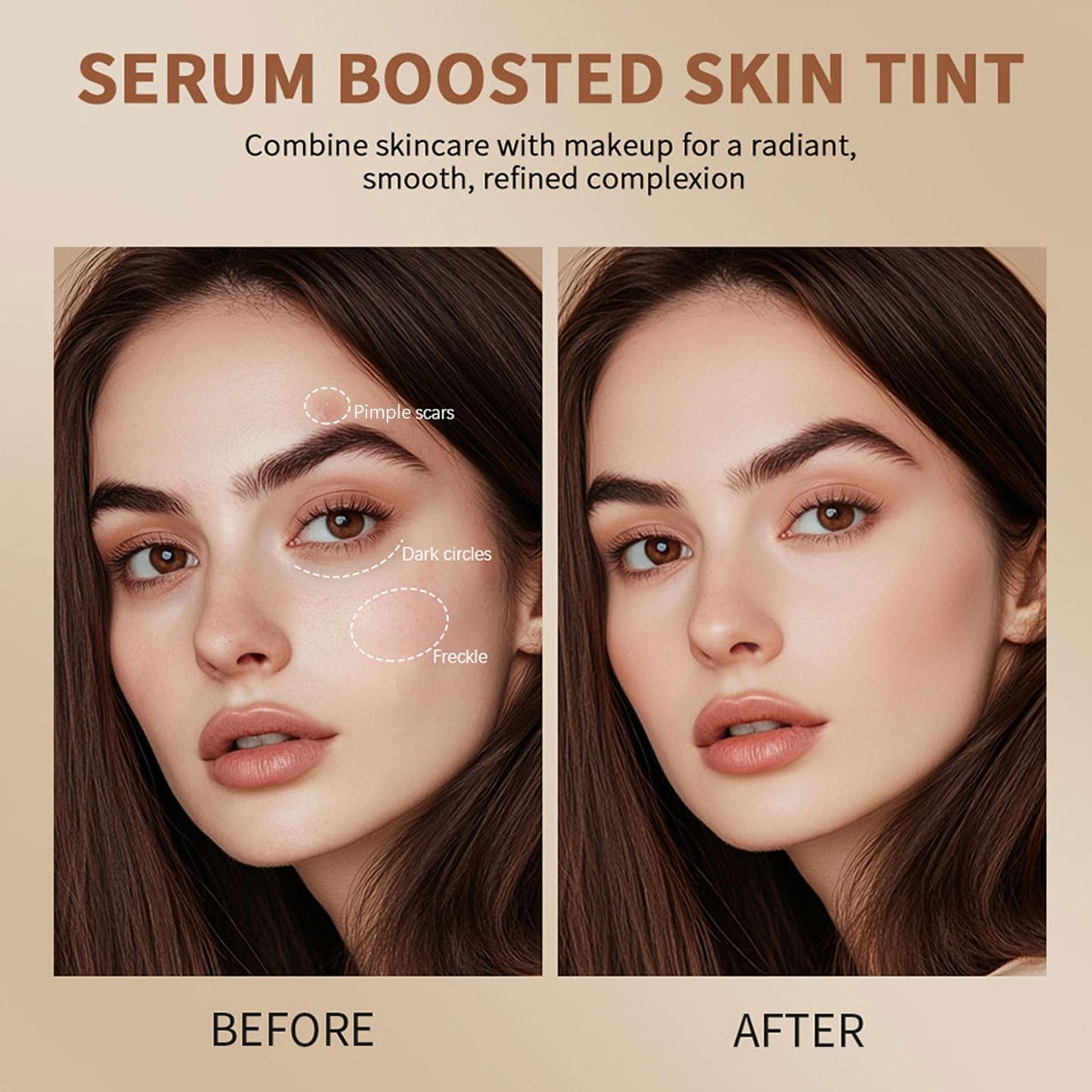 SWETIYOU Beauty Balm Serum Boosted Skin Tint, Foundation Makeup Stick Hydrating Tinted Moisturizer, Lightweight and Buildable Solid Tinted Hydrating Serum Foundation Contour Stick, Natural Finish