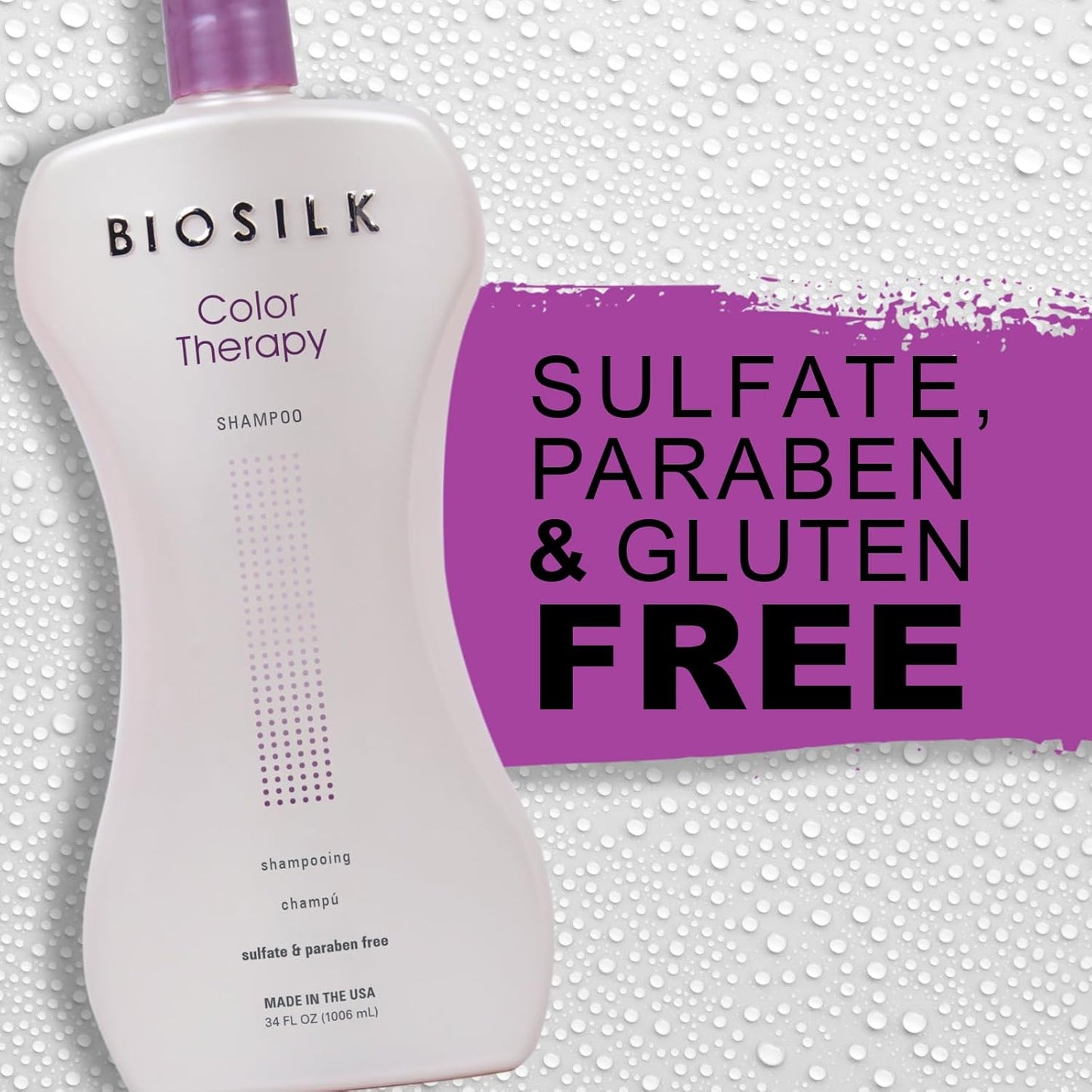 Biosilk Color Therapy Conditioner, Replenishes Moisture While Protecting Color, Enhances Vibrancy & Shine, Sulfate, Paraben, & Cruelty-Free, 34 Oz