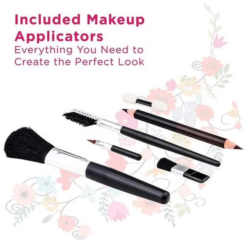 Vokai Makeup Kit Gift Set – 79 Piece - 32 Eye Shadows, 2 Blushes, 2 Lip Glosses, 2 Lipsticks, 2 Eye Liner Pencils, 1 Lip Liner Pencil, 1 Mascara - Case with Carrying Handle