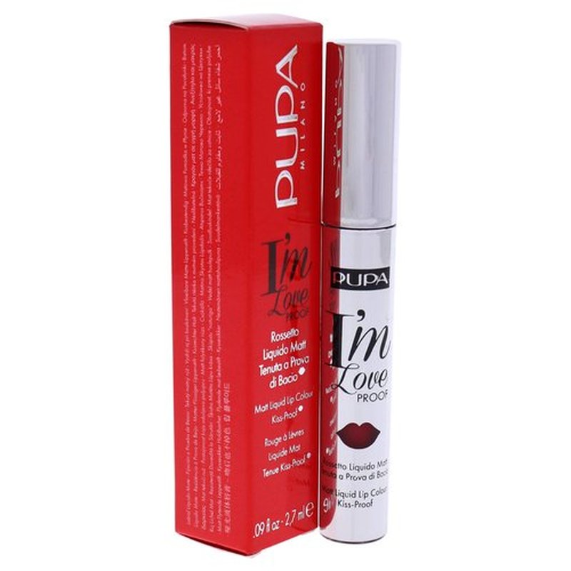 Pupa I Am Love Proof Matt Liquid Lip Color - 011 Kiss Me Red Milano for Women - 0.09 oz Lipstick