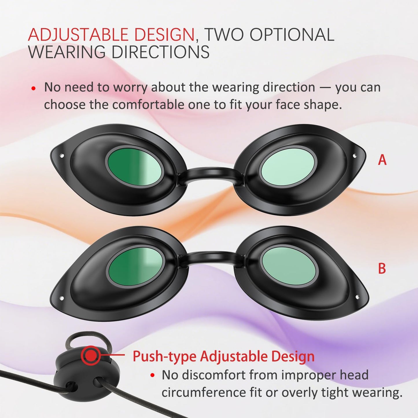 Karono Flexible UV Tanning Bed Eye Protection Goggles Eye Shields 200-2000nm