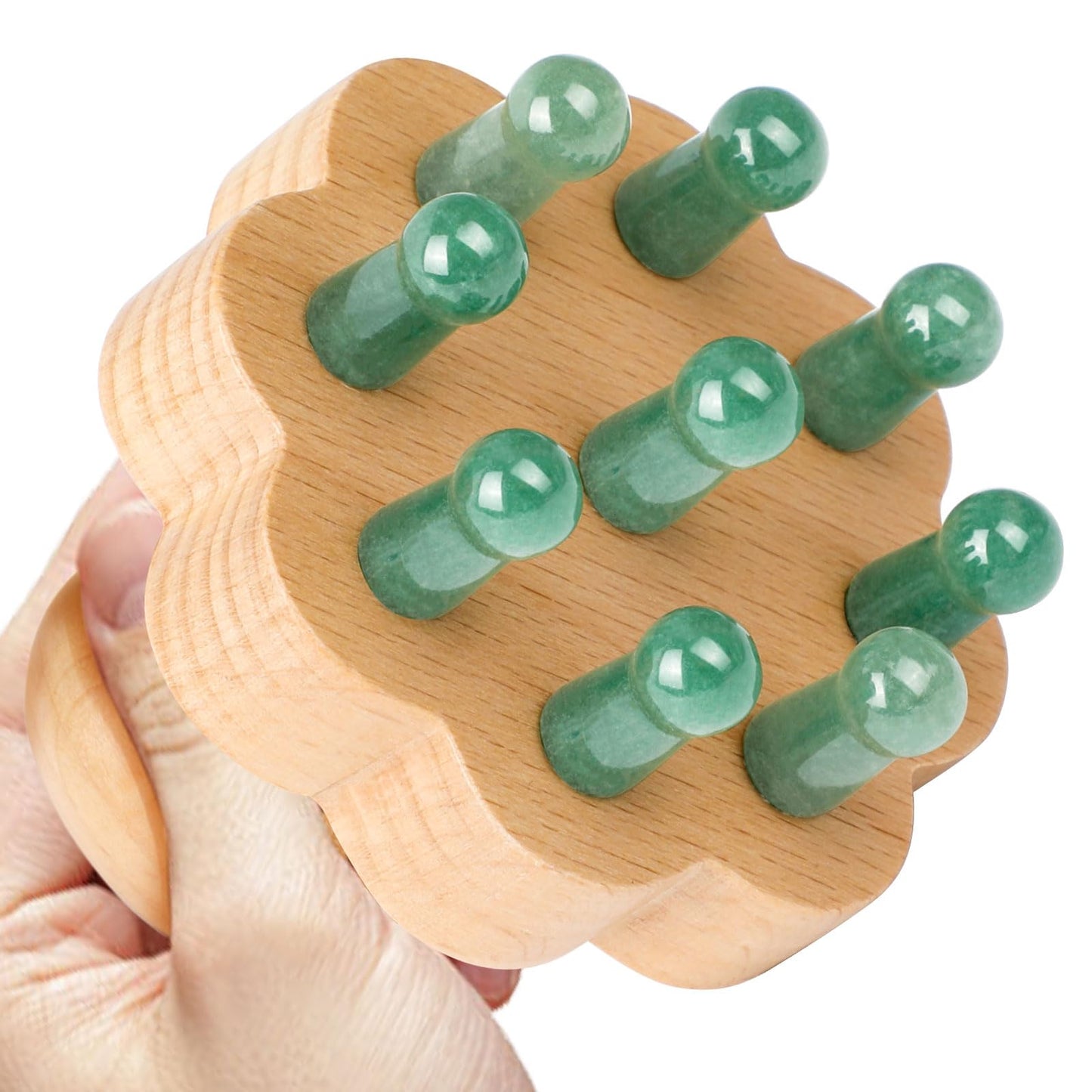 ideayard Scalp Massager Rose Quartz Tooth Scalp Comb Shower Hair Brush Scalp for Hair Growth & Massage Relieve Headaches