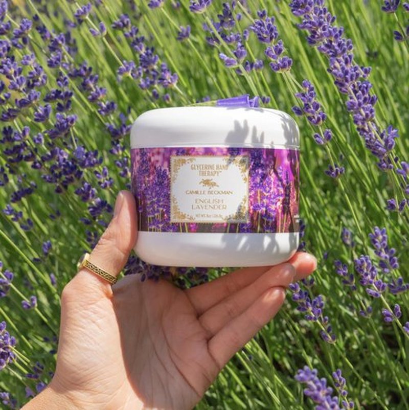 Camille Beckman Glycerine Hand Therapy Cream, English Lavender, 8 Ounce