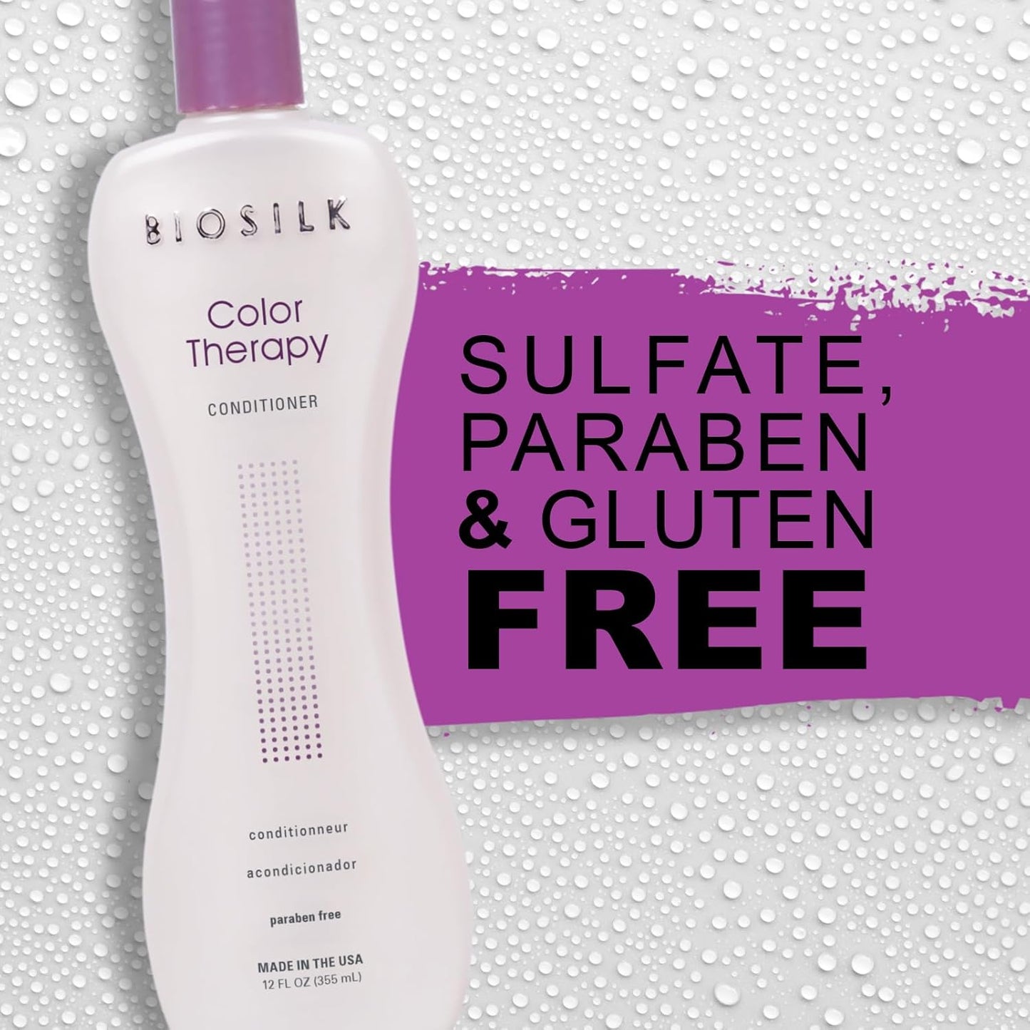 Biosilk Color Therapy Conditioner, Replenishes Moisture While Protecting Color, Enhances Vibrancy & Shine, Sulfate, Paraben, & Cruelty-Free, 34 Oz