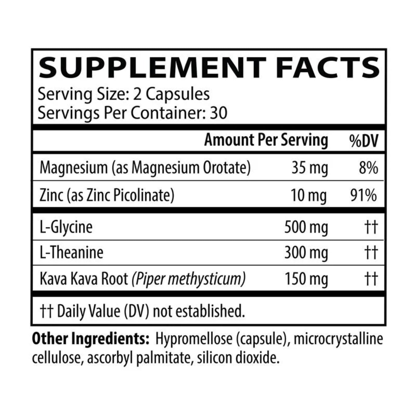 Neurobiologix Neuro Calm & Rebalance, L Theanine, Magnesium, Zinc & Kava Kava Complex for Calm Mood Balance and Stress Support, GABA Activity Support Supplement, Gluten Free, Vegetarian, 60 Capsules