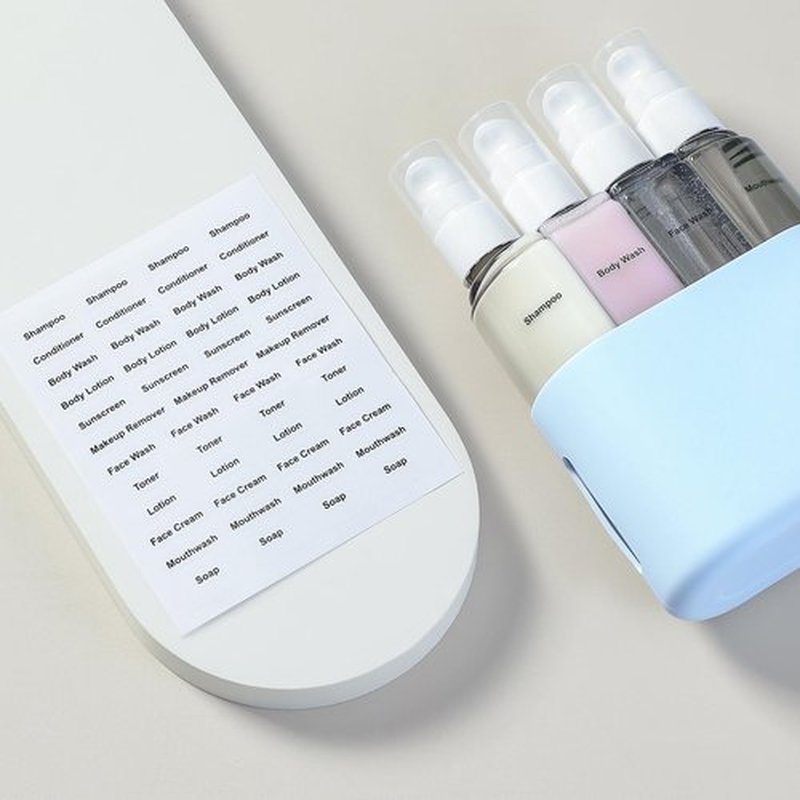 3oz Travel Bottles Set, Tsa Approved Portable Travel Containers for Shampoo Liquid With Labels,Travel Containers Dispenser Set - Blue