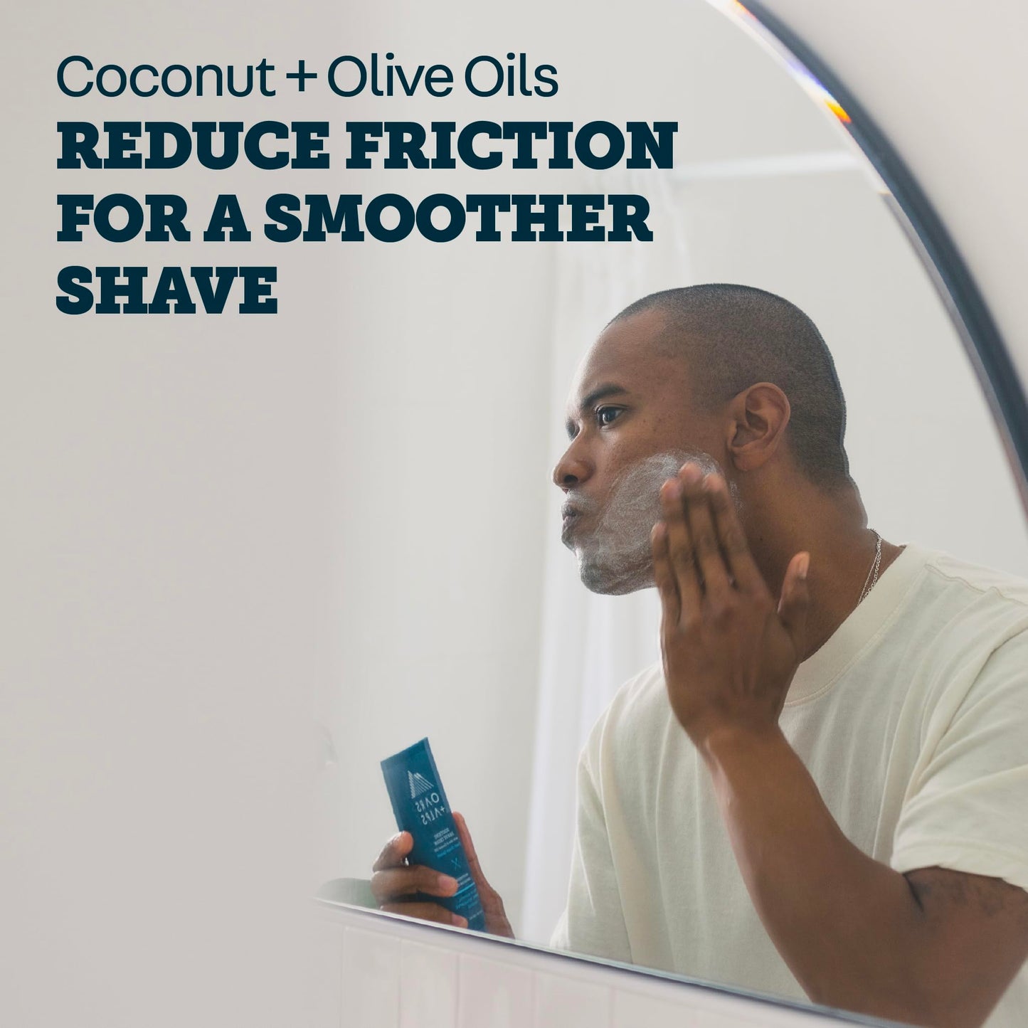 Oars + Alps Soothing Men's Shaving Cream, Dermatologist Tested and Infused with Aloe and Coconut Oil, Fresh Ocean Splash Scent, TSA Friendly, 3.4 Oz, 1 Pack