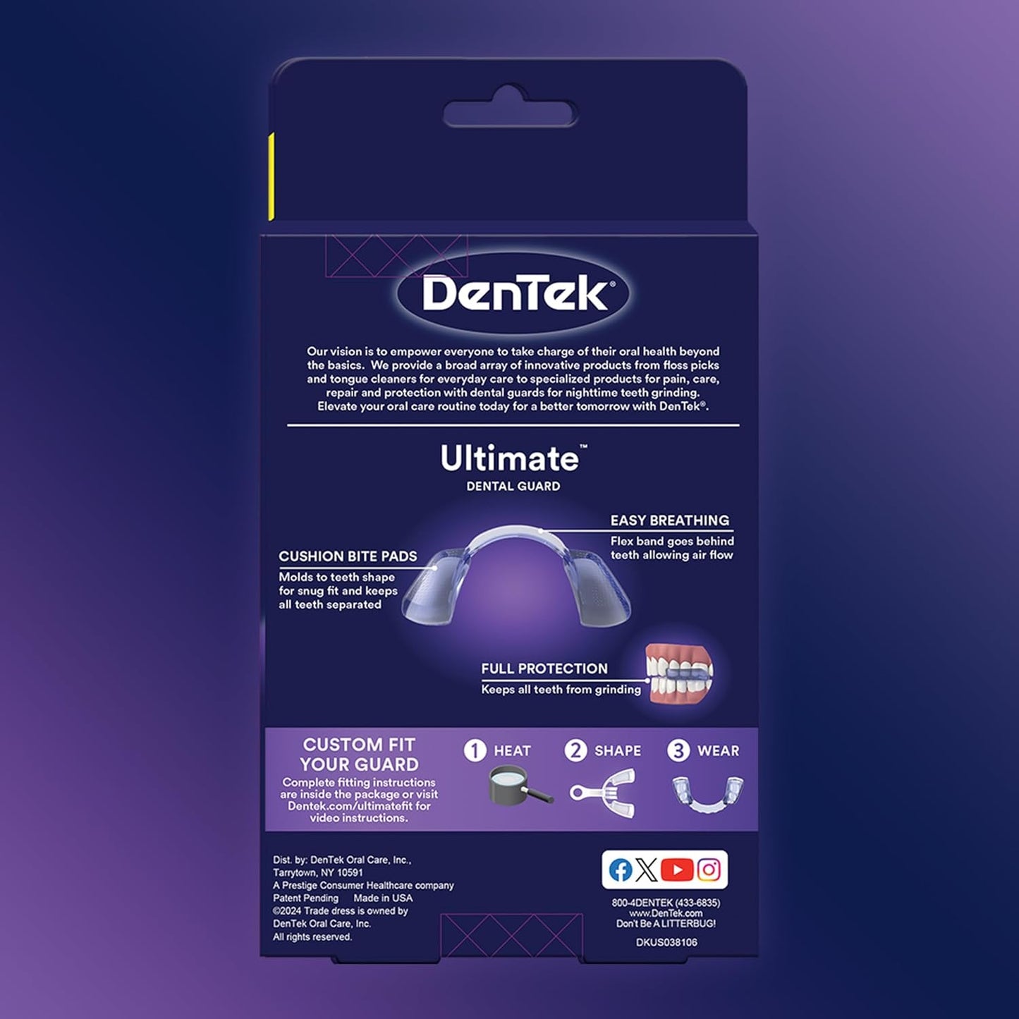 DenTek Night Guard for Teeth Grinding + Efferdent Cleanser Tablets, 90 Count