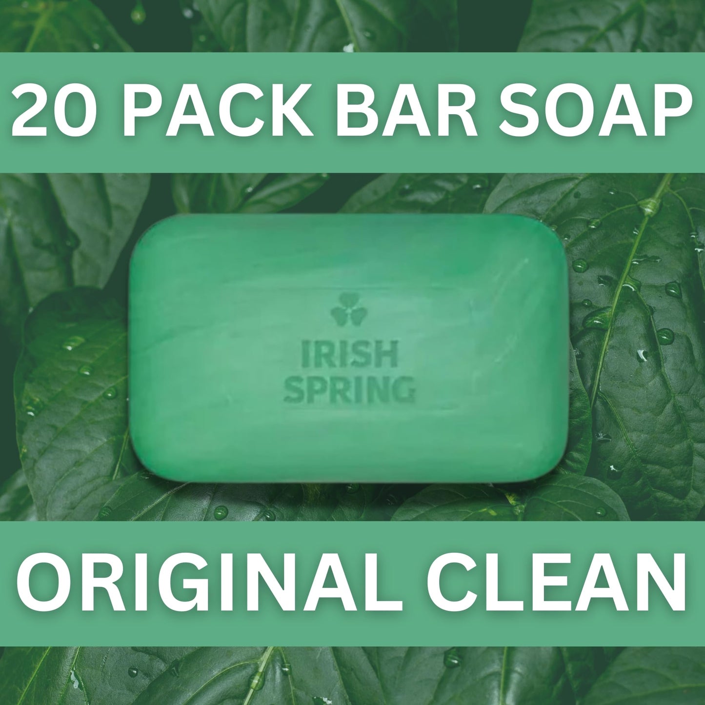 Irish Spring Bar Soap (20 PACK) Original Clean - Includes Bar Soap Holder & Loofah - Large 4 OZ Soap Bars, Original Clean Body Soap, Mens Bar Soap w/Soap Bar Holder & Loofah Sponge