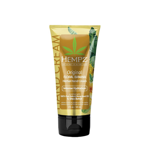 Hempz Daily Moisturizing Hand Cream - Floral & Banana Formula for Dry, Cracked Skin | 3 Oz Non-Greasy Crème