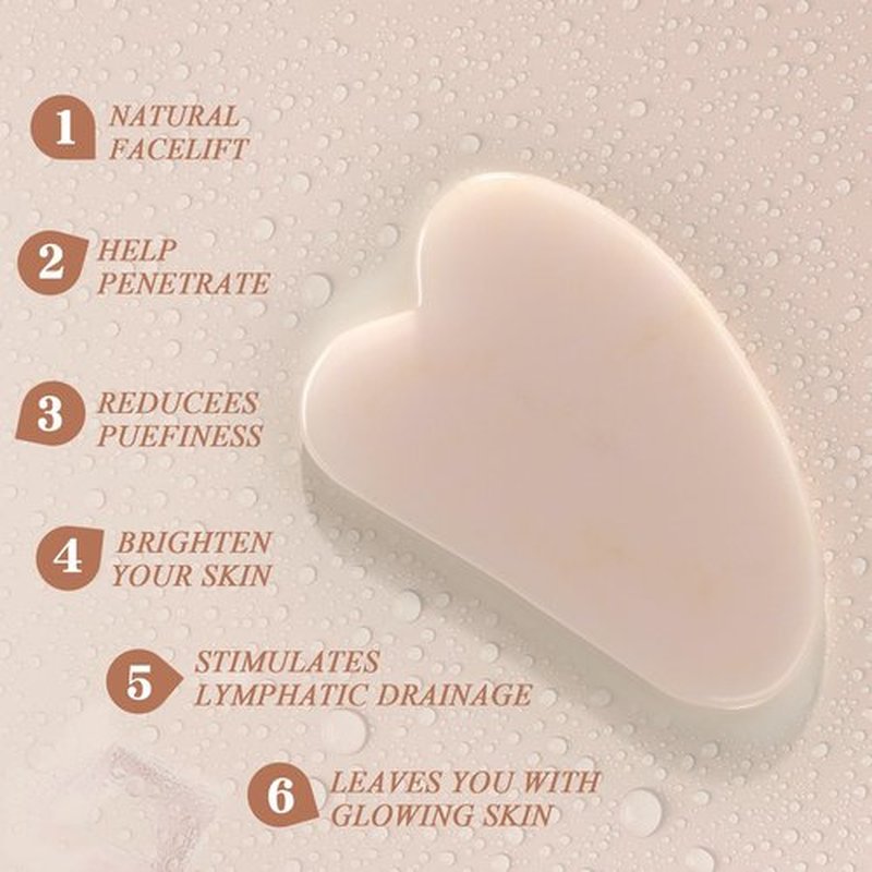 YLTNEUQER Gua Sha Facial Massager Tool, Jade Roller Face Roller, for Face, Neck, Back, Arms, Legs,SPA Gifts for Women Gua Sha Facial Massager Reduce Puffiness and Improve Wrinkles