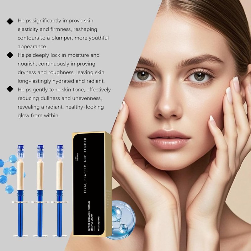 Peptide Collagen Firming Essence Cream Set - Anti-Wrinkle Skin Care for Firm, Elastic & Tender Complexion | 3 x 5mL